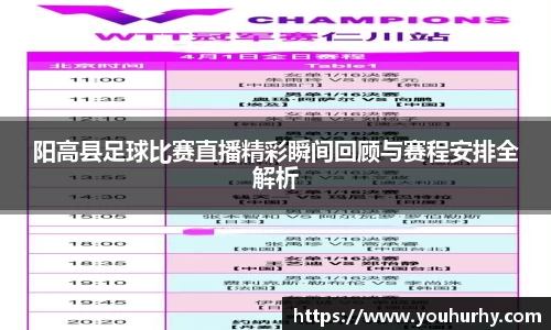 阳高县足球比赛直播精彩瞬间回顾与赛程安排全解析